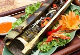 Thưởng thức Bò nướng ống tre Gia Lai - Đặc sản núi rừng Tây Nguyên