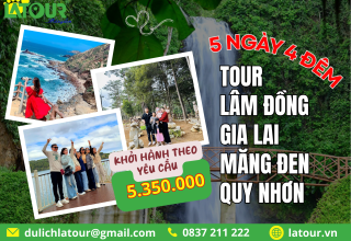 Tour Lâm Đồng - Gia Lai - Măng Đen - Quy Nhơn 5 Ngày 4 Đêm