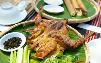 Gà sa lửa Pleiku – Món nướng than hồng thơm lừng, đậm vị phố núi