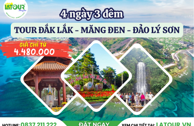 Tour Đắk Lắk - Măng Đen - Đảo Lý Sơn 4 Ngày 3 Đêm