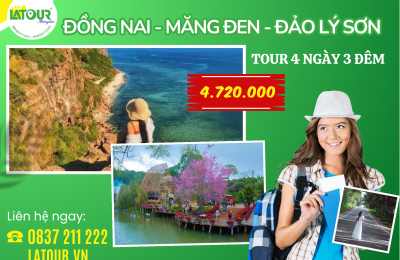 Tour Đồng Nai - Măng Đen - Đảo Lý Sơn 4 Ngày 3 Đêm