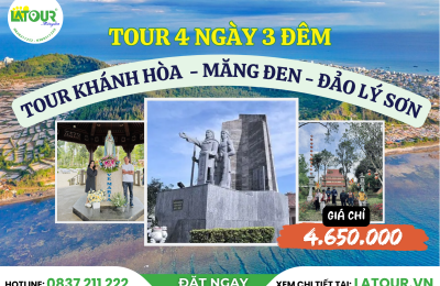 Tour Khánh Hòa - Măng Đen - Đảo Lý Sơn 4 Ngày 3 Đêm