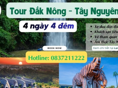 Tour Đắk Nông Tây Nguyên 4 ngày 4 đêm