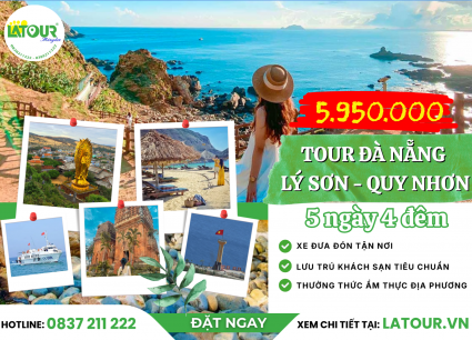 Tour Đà Nẵng - Lý Sơn - Quy Nhơn 5 Ngày 4 Đêm
