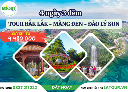 Tour Đắk Lắk - Măng Đen - Đảo Lý Sơn 4 Ngày 3 Đêm