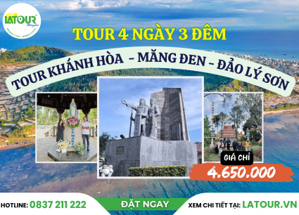 Tour Khánh Hòa - Măng Đen - Đảo Lý Sơn 4 Ngày 3 Đêm