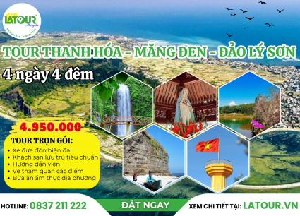 Tour Thanh Hóa - Măng Đen - Đảo Lý Sơn 4 Ngày 4 Đêm