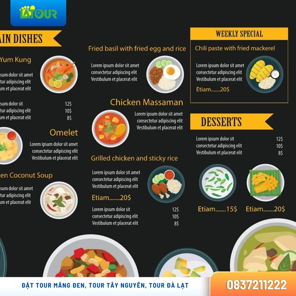 Menu nhà hàng Pleiku​ - hình 2