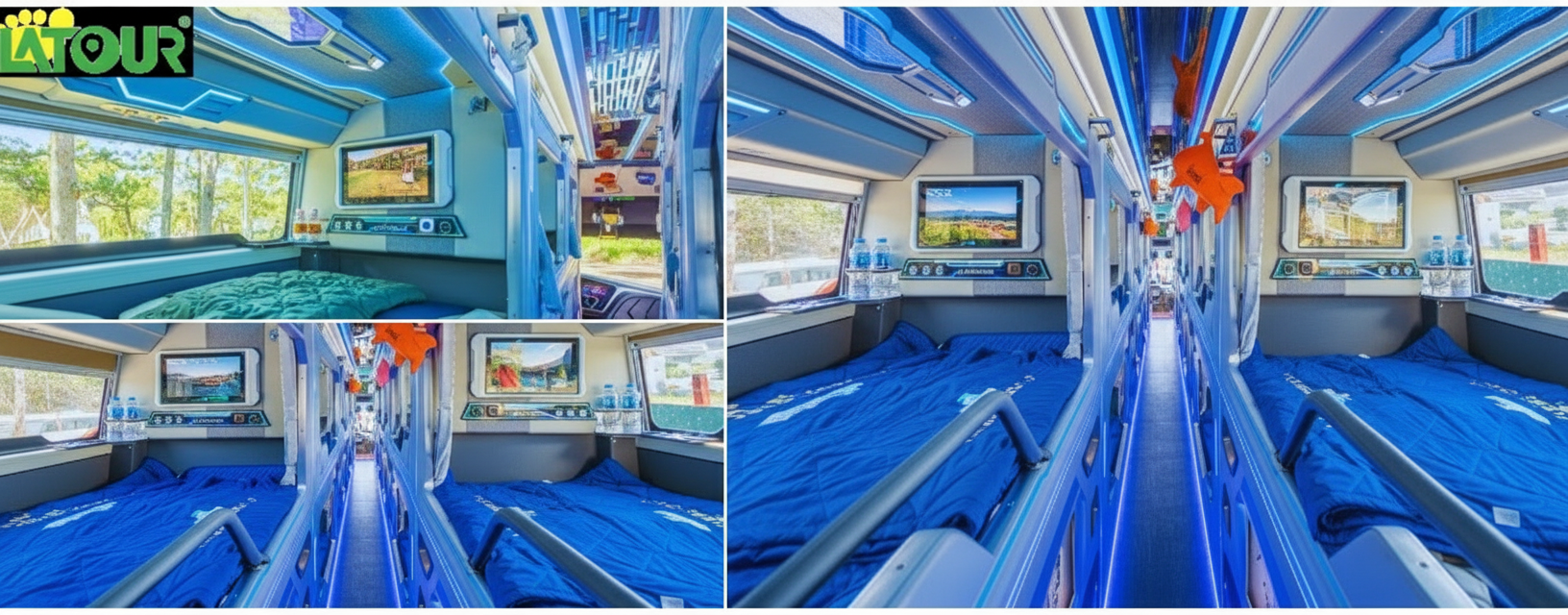 Nội thất xe Limousine giường đôi