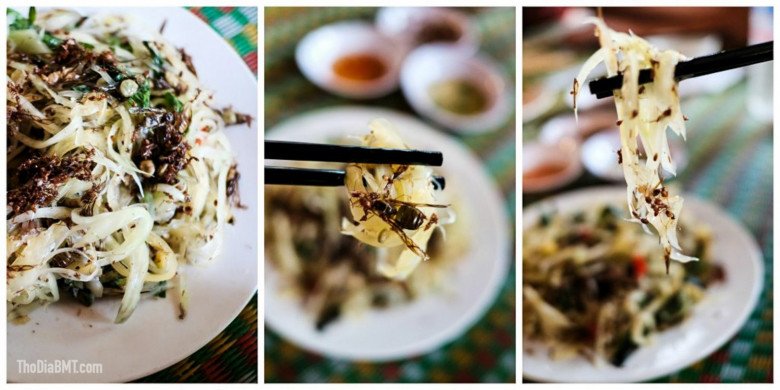 Gỏi kiến vàng đu đủ Pleiku