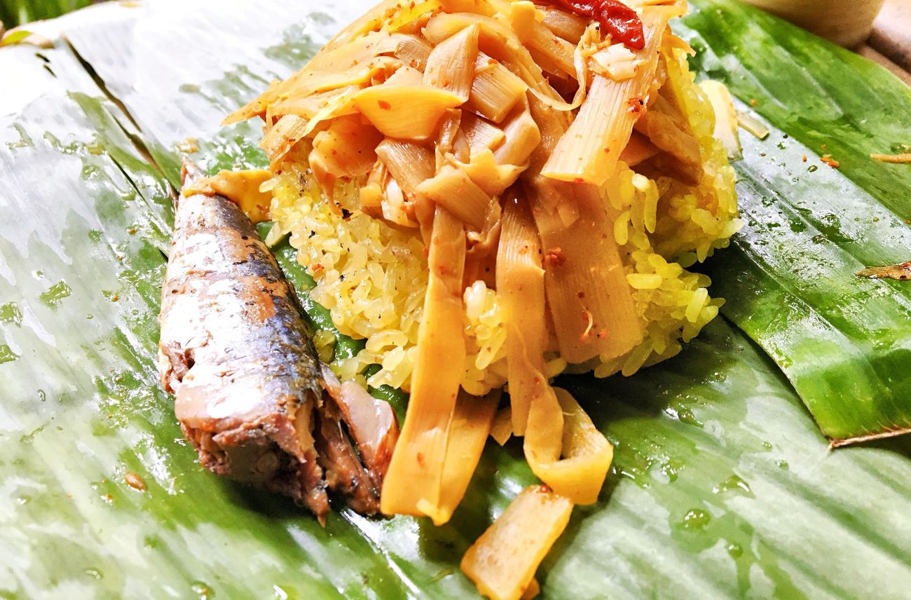 Xôi măng cá Măng Đen