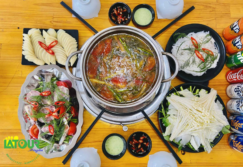 Lẩu cá tầm Măng Đen